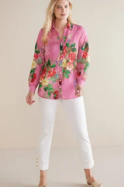 Soft Surroundings Petites Danica Embellished Shirt