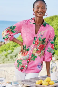 Soft Surroundings Petites Danica Embellished Shirt