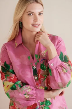 Soft Surroundings Petites Danica Embellished Shirt