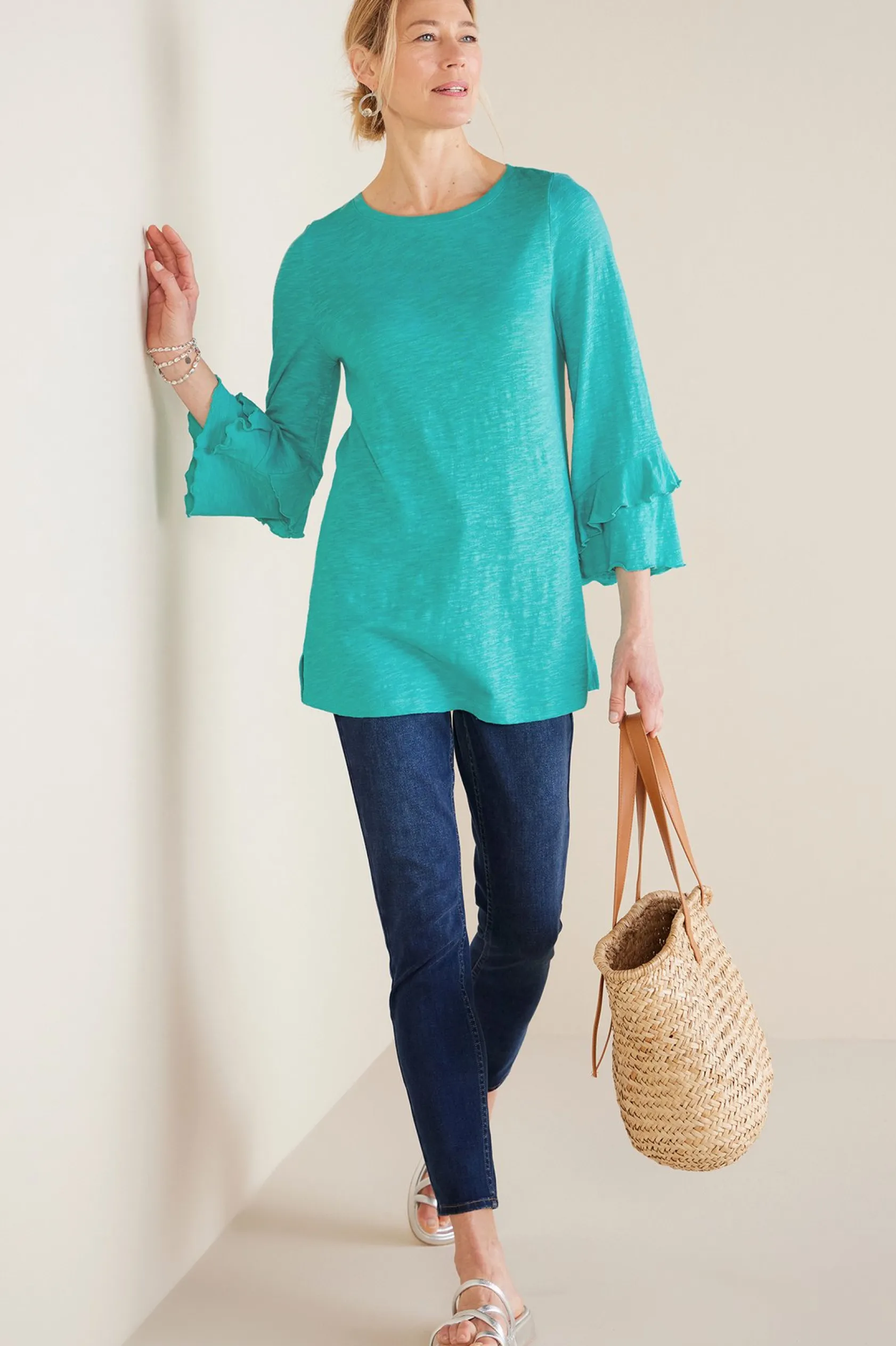 Soft Surroundings Petites Erin Linen Blend Tunic