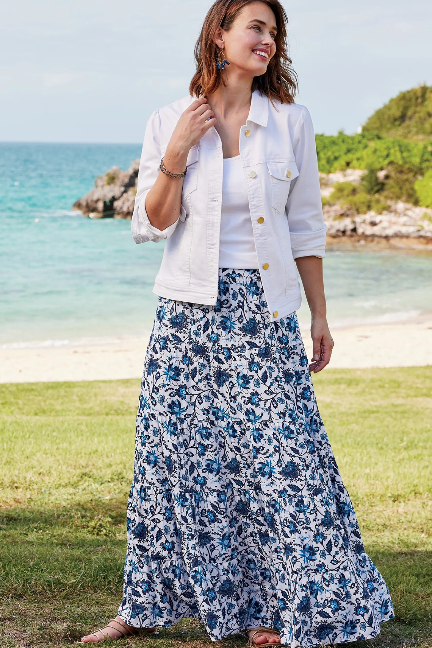 Soft Surroundings Petites Ginnie Maxi Skirt