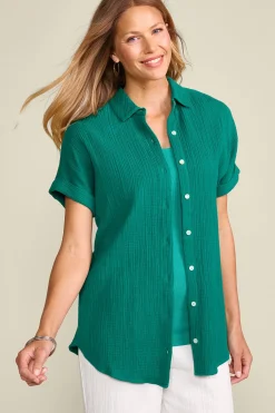 Soft Surroundings Petites Je Veux Gauze Top