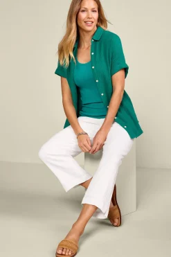 Soft Surroundings Petites Je Veux Gauze Top