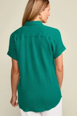 Soft Surroundings Petites Je Veux Gauze Top