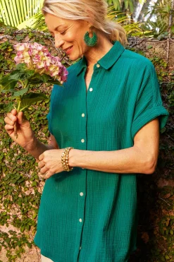 Soft Surroundings Petites Je Veux Gauze Top