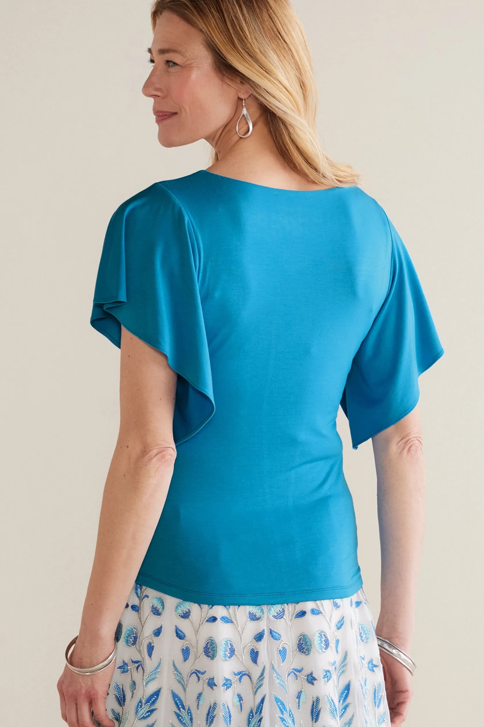 Soft Surroundings Petites Leya Ruched Top