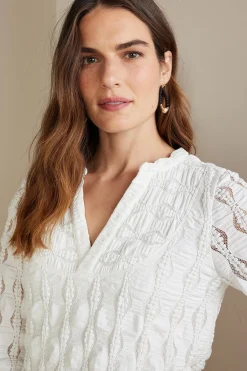 Soft Surroundings Petites Priya Knit Lace Tunic