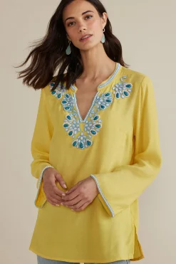 Soft Surroundings Petites Soraya Embellished Tunic