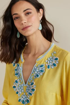 Soft Surroundings Petites Soraya Embellished Tunic