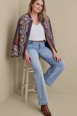 Soft Surroundings Petites Ultimate Denim Wide Leg Jeans