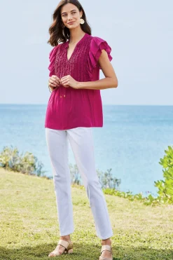 Soft Surroundings Petites Victoria Ruffle Tunic
