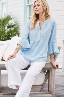 Soft Surroundings Raisa Linen Blend Top