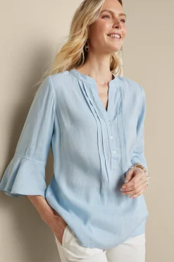 Soft Surroundings Raisa Linen Blend Top