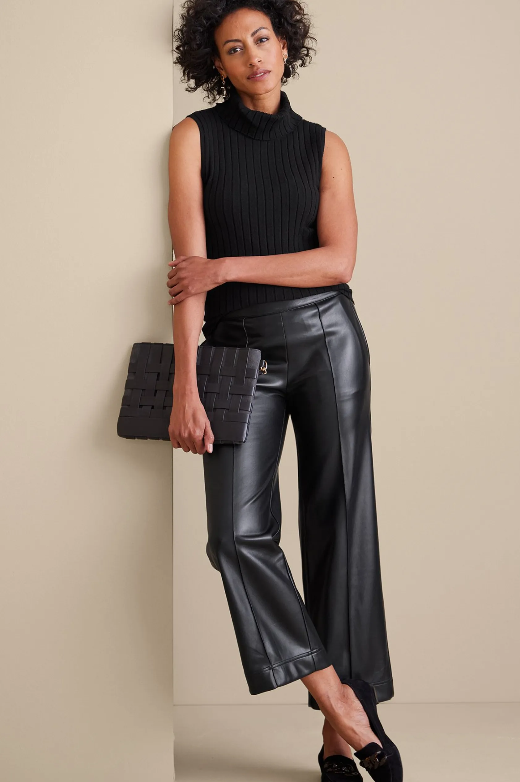 Soft Surroundings Rivka Faux Leather Pants
