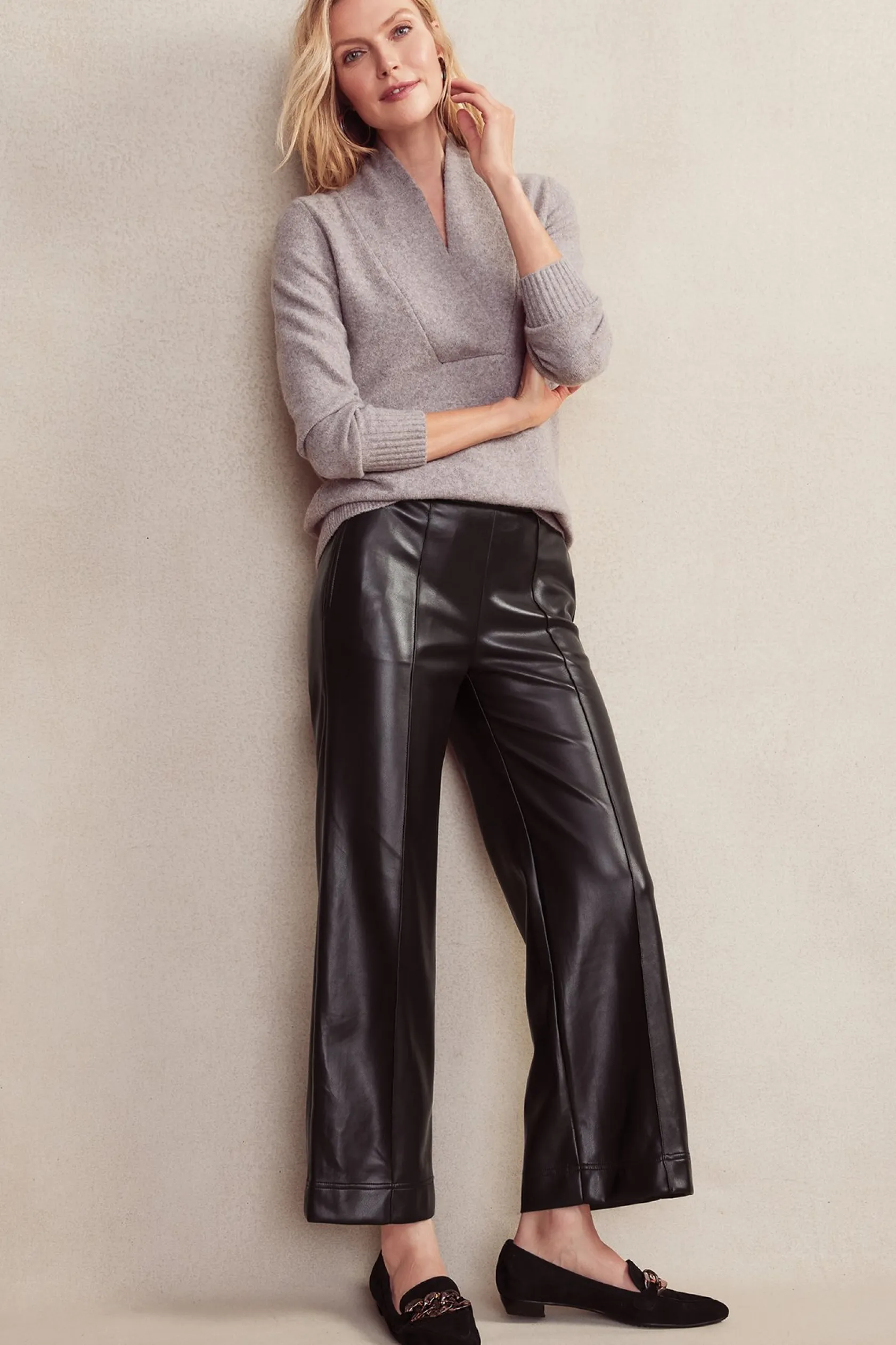 Soft Surroundings Rivka Faux Leather Pants
