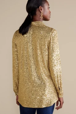 Soft Surroundings Sancerre Sequin Shirt