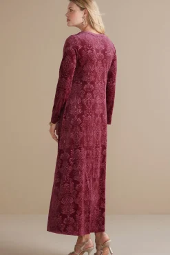 Soft Surroundings Santiago Embossed Velvet Dress