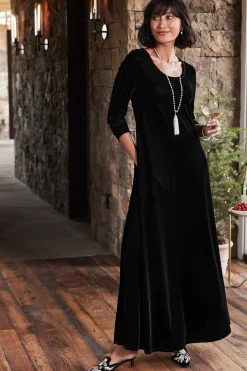 Soft Surroundings Santiago Stretch Velvet Dress