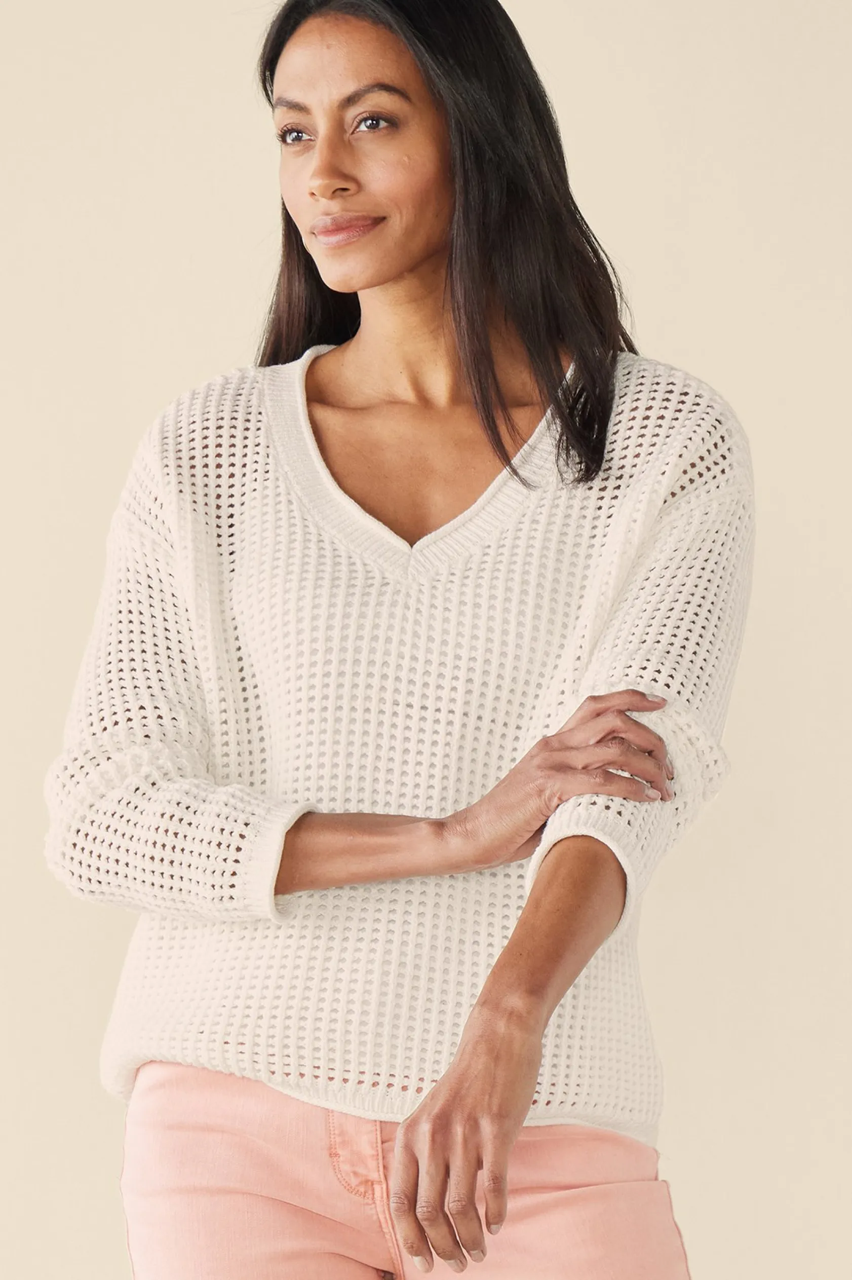 Soft Surroundings Simone Crochet Sweater