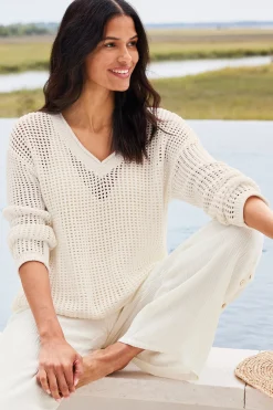 Soft Surroundings Simone Crochet Sweater