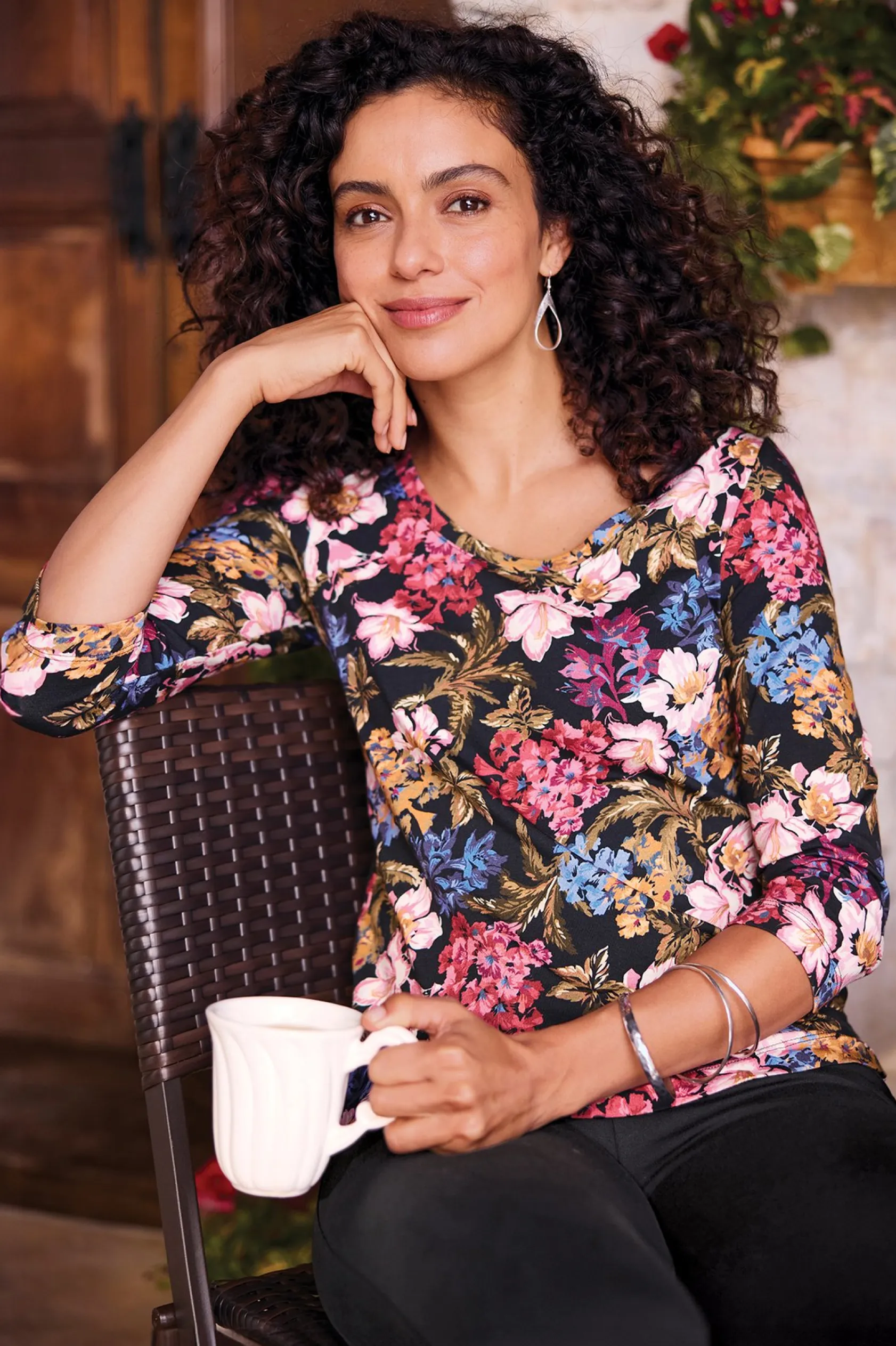 Soft Surroundings Soft Essential™ SUPIMA® 3/4 Sleeve Tee