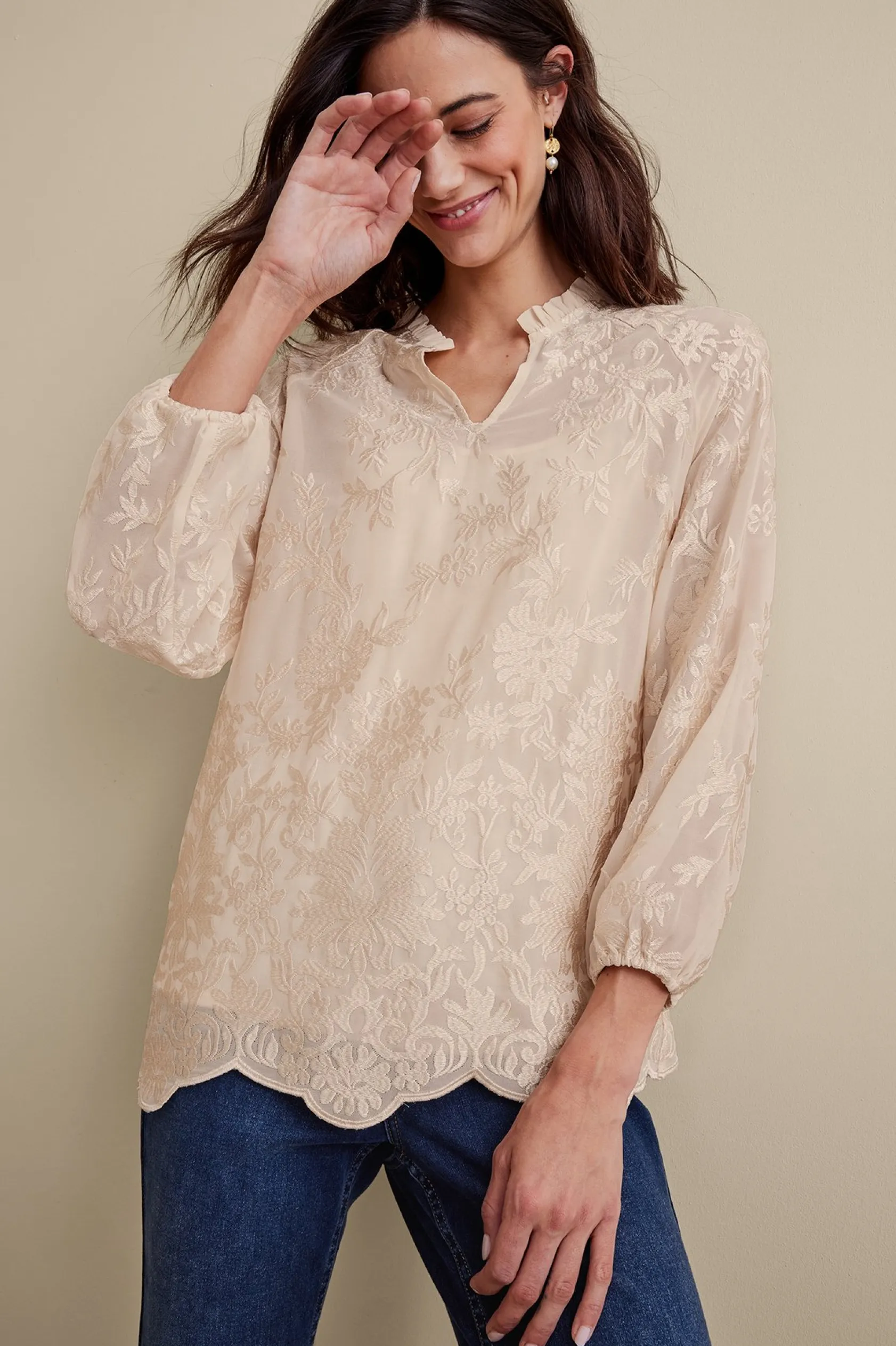 Soft Surroundings Tresa Lace Top