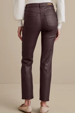 Soft Surroundings Ultimate Denim Coated Straight Leg Jeans