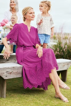 Soft Surroundings Verena Eyelet Midi Dress