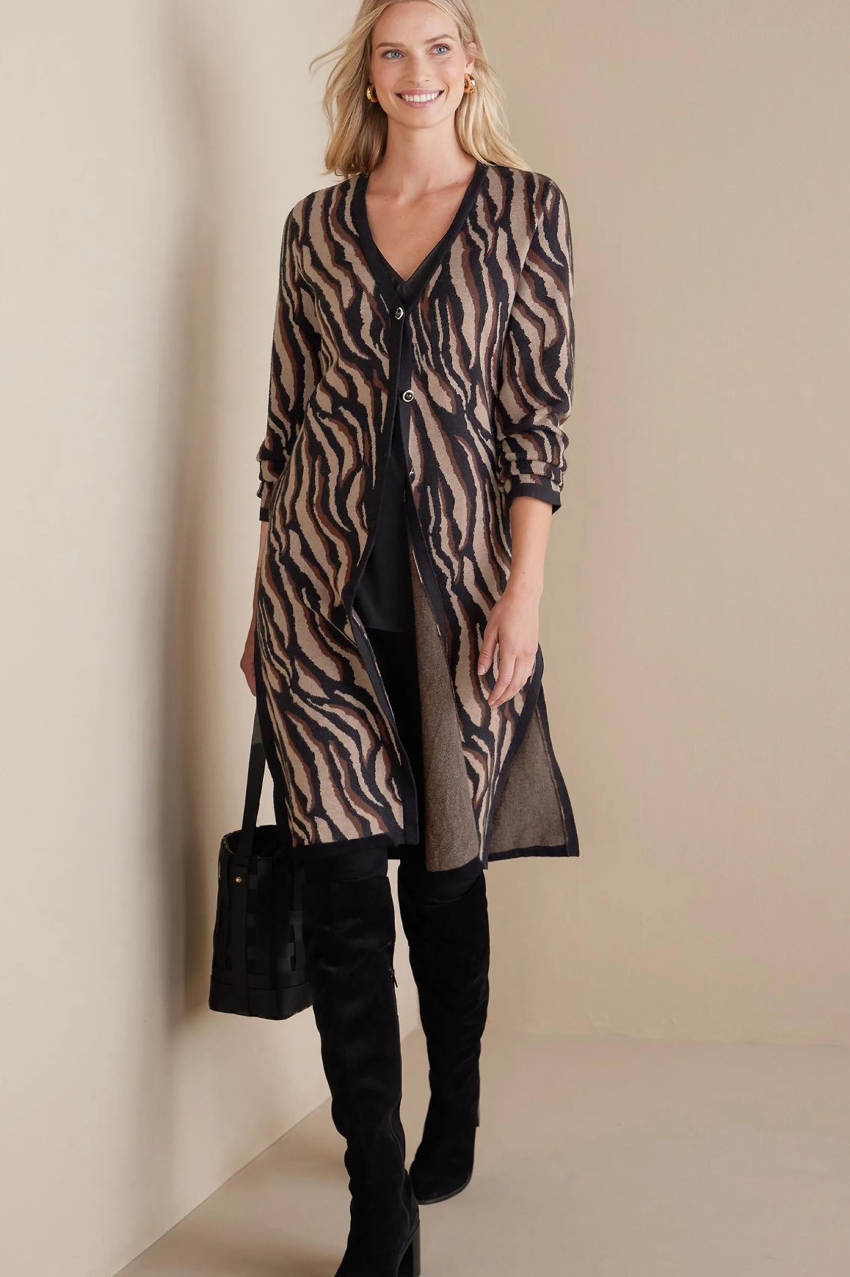 Soft Surroundings Veronica Jacquard Cardigan