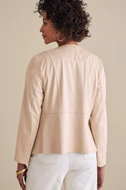 Soft Surroundings Viviana Faux Suede Jacket