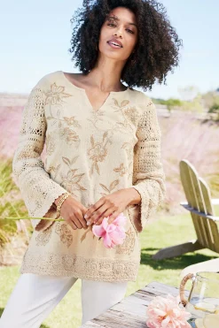 Soft Surroundings Zina Crochet Sweater