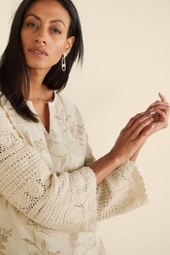 Soft Surroundings Zina Crochet Sweater
